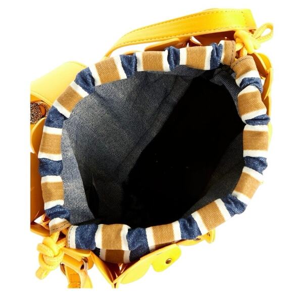 Kurt Geiger, Chelsea Flowers Bag in Mustard - Picture 4 of 4